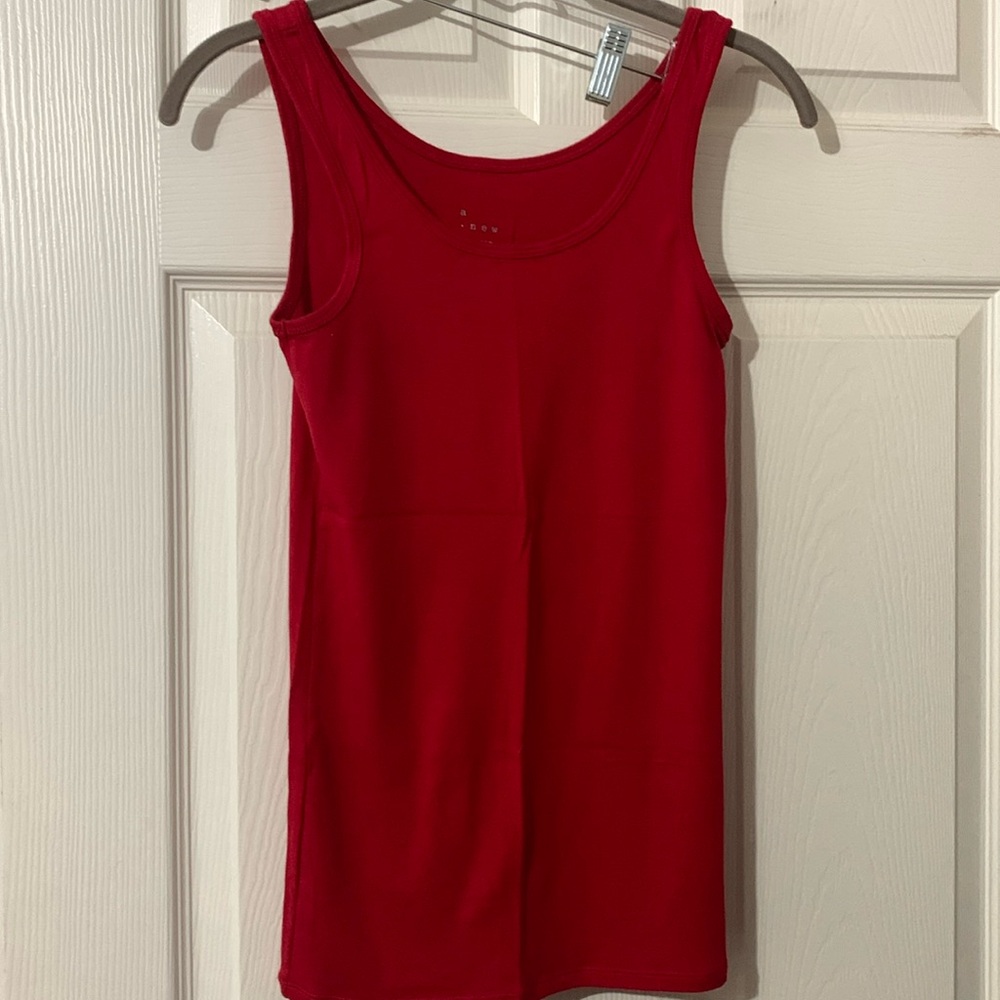 A new day red tank